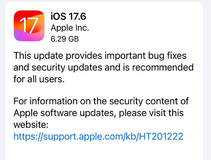 iOS 17.6 RC